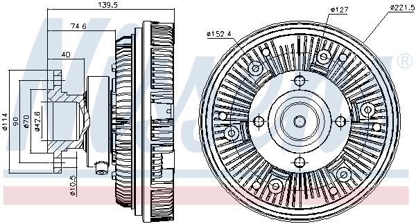 OEM-quality NISSENS 86039 Engine fan clutch