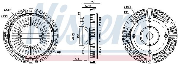 NISSENS 86050 Kupplung, Kühlerlüfter für RENAULT TRUCKS Magnum LKW in Original Qualität