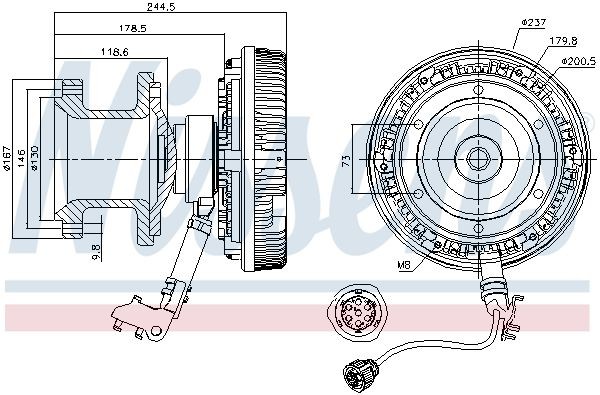 NISSENS Radiator fan clutch 86053 buy online