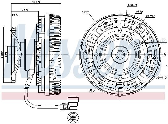 OEM-quality NISSENS 86055 Engine fan clutch