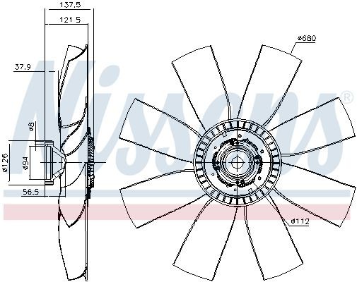 OEM-quality NISSENS 86074 Radiator cooling fan