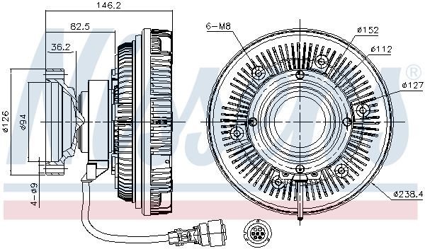 NISSENS Radiator fan clutch 20450210S buy online