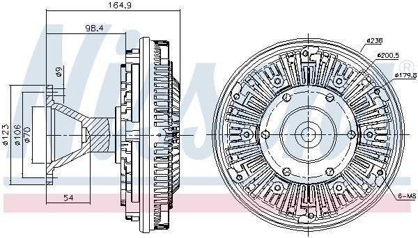 OEM-quality NISSENS 86107 Engine fan clutch