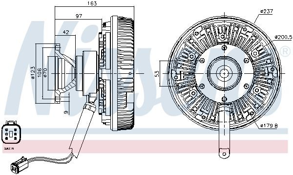NISSENS Radiator fan clutch 86116 buy online