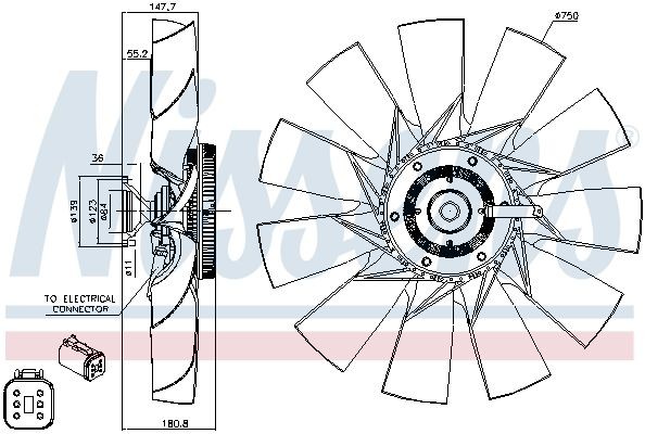 OEM-quality NISSENS 86124 Radiator cooling fan