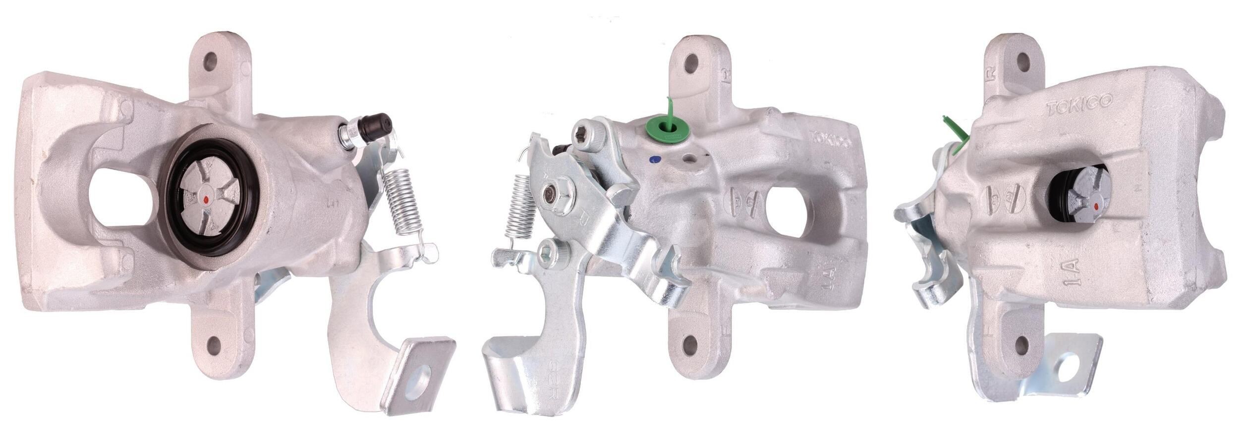 ELSTOCK 87-1876 Brake caliper Aluminium, Rear Axle Right, behind the axle, without holding frame