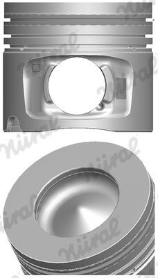 NÜRAL 87-432205-00 Piston 84,25 mm, with cooling duct, with piston ring carrier, for keystone connecting rod