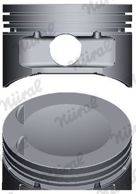 87-438500-00 NÜRAL Engine piston SEAT 82,5 mm, with piston ring carrier, for keystone connecting rod