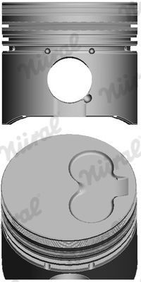 NÜRAL 87-990107-10 Pist 80,00 mm, s nosičem pístního kroužku