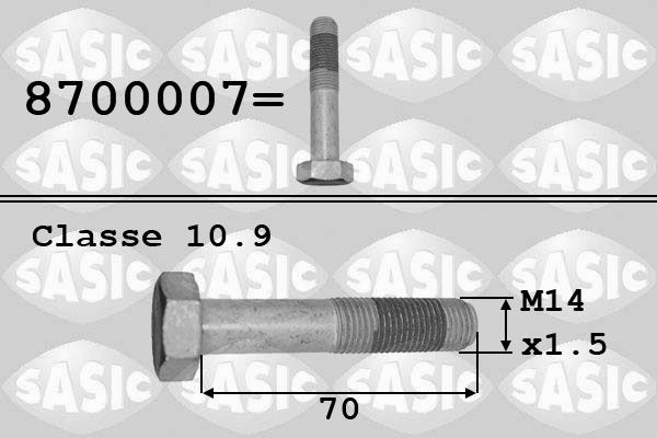 SASIC 8700007 Timing belt kit 0516.60