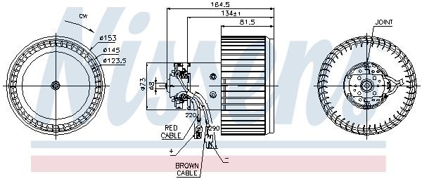 87093 NISSENS Heater blower motor FIAT without integrated regulator