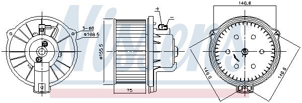 OEM-quality NISSENS 87169 Heater fan motor