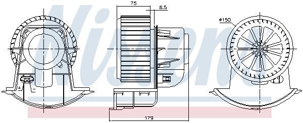 OEM-quality NISSENS 87272 Heater fan motor
