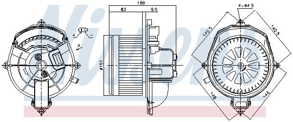 OEM-quality NISSENS 87288 Heater fan motor