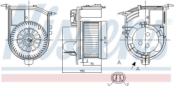 OEM-quality NISSENS 87398 Heater fan motor