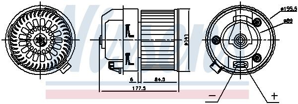 OEM-quality NISSENS 87399 Heater fan motor