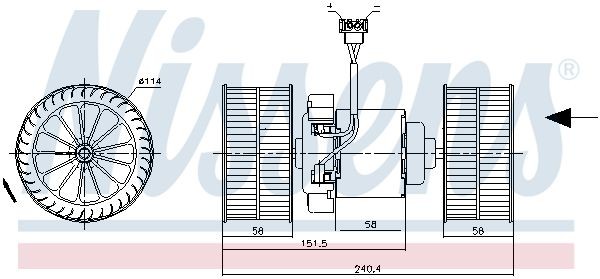 OEM-quality NISSENS 87400 Heater fan motor