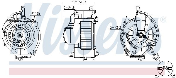 Original NISSENS Heater motor 87478 for AUDI A6