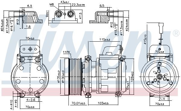 NISSENS 890331 Klimakompressor für MERCEDES-BENZ AXOR 2 LKW in Original Qualität
