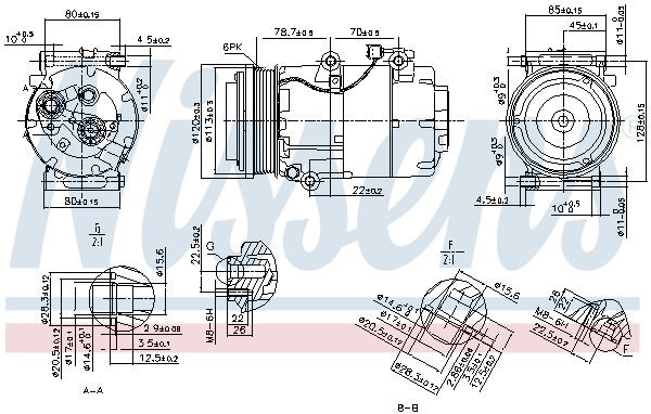 89388 Compressor, air conditioning 89388 NISSENS VS16, 12V, PAG 46, R 134a