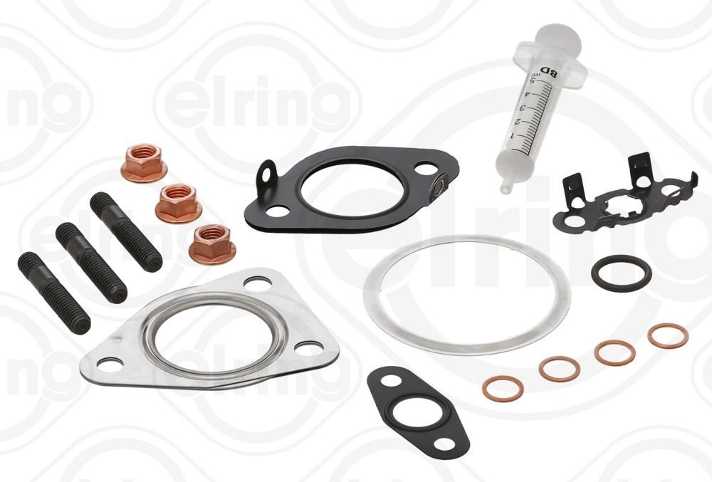 Mounting kit, charger ELRING with gaskets/seals, with bolts/screws - 897.840
