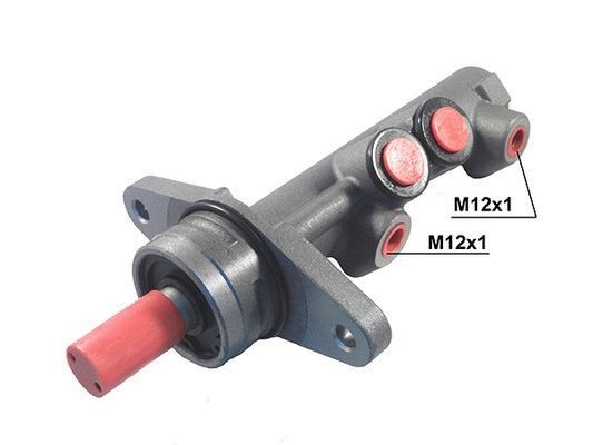 HELLA 8AM 355 501-921 Brake master cylinder Bore Ø: 22 mm, without bore for sensor, Grey Cast Iron, M12 x 1 (x2)