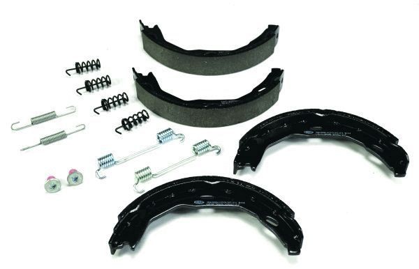 HELLA Parking brake shoes rear and front MERCEDES-BENZ C-Class Coupe (C204) new 8DA 355 050-771