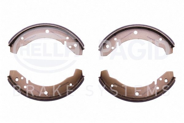 Drum brake pads HELLA 230 x 40 mm, without handbrake lever, without accessories - 8DB 355 000-071