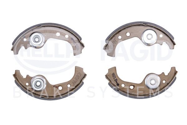 HELLA 8DB 355 000-091 Brake Shoe Set 185 x 31 mm, without handbrake lever, without accessories