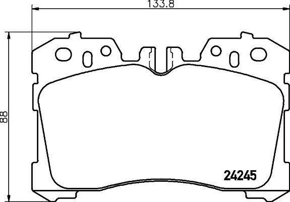 HELLA 8DB 355 006-661 Brake pad set prepared for wear indicator