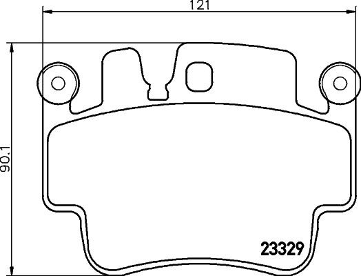 HELLA 8DB 355 009-281 Brake pad set prepared for wear indicator