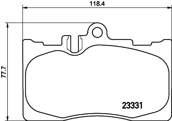 T1294 HELLA prepared for wear indicator Height: 77,7mm, Width: 118,4mm, Thickness: 16mm Brake pads 8DB 355 009-861 buy