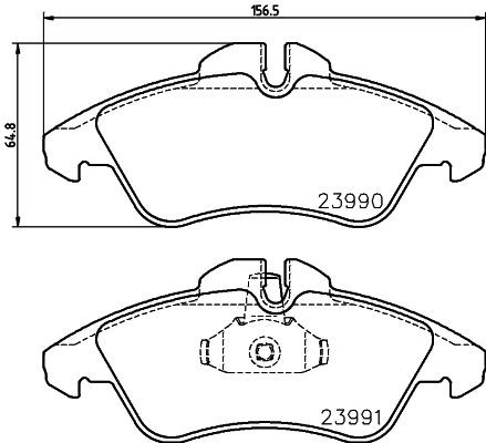 HELLA 8DB 355 014-481 Brake pad set incl. wear warning contact, with accessories