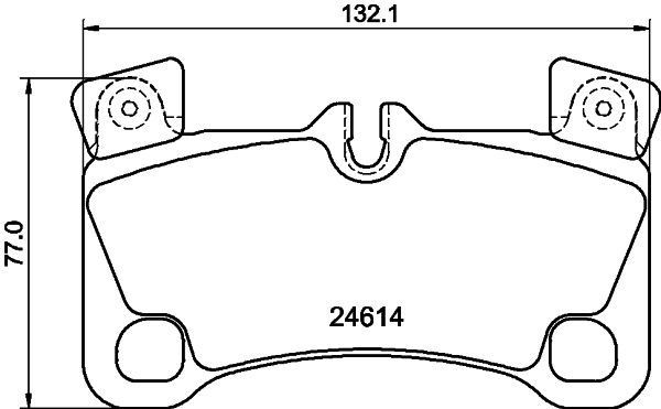 HELLA 8DB 355 014-631 Brake pad set prepared for wear indicator, with counterweights
