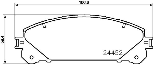 HELLA Brake pad set 8DB 355 015-461 Lexus RX 2018