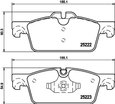 HELLA 8DB 355 015-711 Brake pad set incl. wear warning contact, with accessories