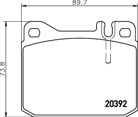 HELLA 8DB 355 017-481 Brake pad set prepared for wear indicator