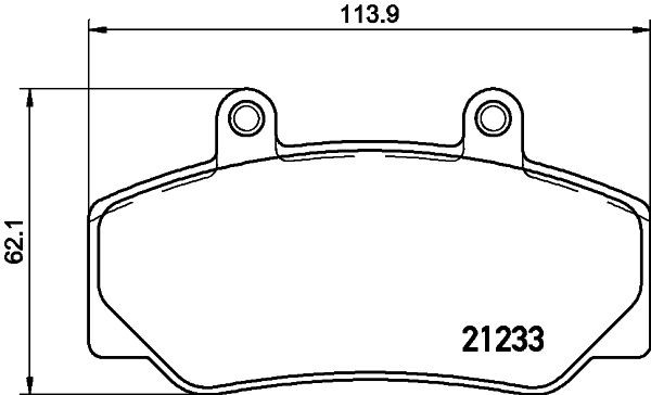 HELLA 8DB 355 019-031 Brake pad set not prepared for wear indicator, with accessories