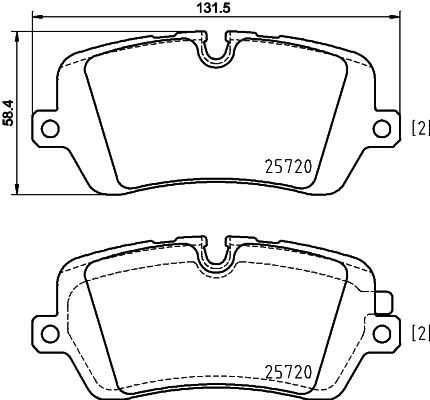 HELLA 8DB 355 020-361 Brake pad set prepared for wear indicator, with brake caliper screws, with accessories