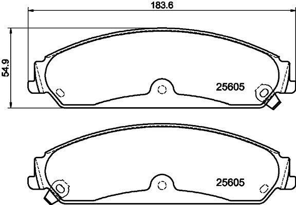 HELLA 8DB 355 020-541 Brake pad set with acoustic wear warning, with accessories