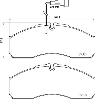 HELLA 8DB 355 020-711 Brake pad set with integrated wear warning contact, with brake caliper screws, with accessories