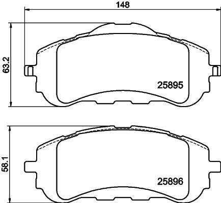 Fiat DOBLO Disk brake pads 10404221 HELLA 8DB 355 021-321 online buy