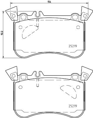 HELLA 8DB 355 021-771 Brake pad set prepared for wear indicator, with counterweights
