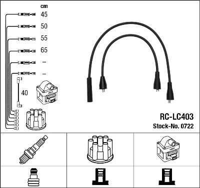 RC-LC403 NGK Number of circuits: 5 Ignition Lead Set 0722 buy