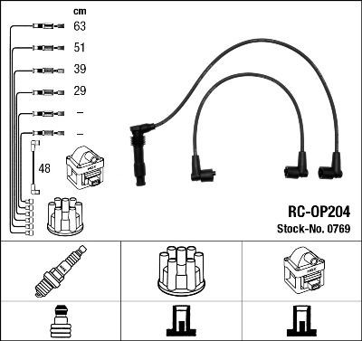 NGK 0769 Ignition Cable Kit Number of circuits: 5