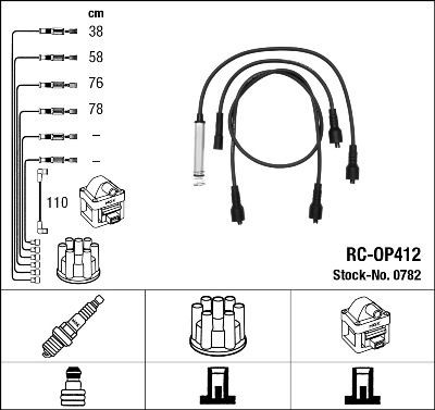 NGK 0782 Ignition Cable Kit Number of circuits: 5