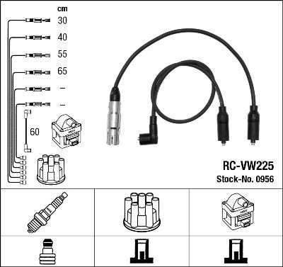 NGK 0956 Ignition Cable Kit Number of circuits: 5