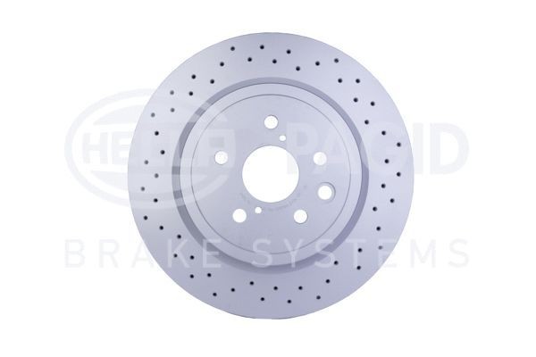 HELLA PRO 8DD 355 116-511 Brake disc 345x28mm, 05/08x114,3, internally vented, Perforated, Coated
