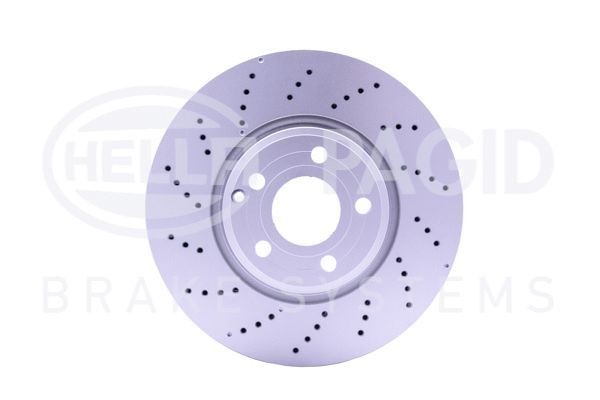 HELLA PRO High Carbon 8DD 355 122-911 Brake disc 322x32mm, 05/06x112, internally vented, Perforated, Coated, High-carbon