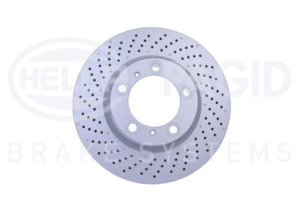 HELLA PRO High Carbon 8DD 355 125-021 Brake disc 330x28mm, 05/07x130, Perforated, internally vented, Coated, High-carbon